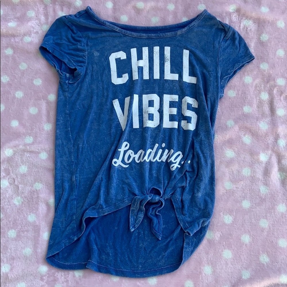 Girls Chill Vibes Blue T-shirt
